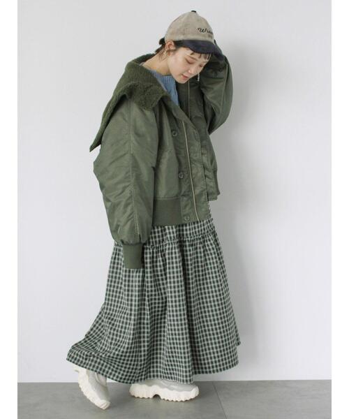 ehka sopo（エヘカソポ）の「チェックティアードキャミワンピース（ワンピース・レディース・ブルー/ネイビー/ブラウン・F）」の17枚目の写真