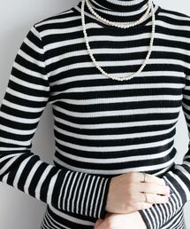 le.coeur blanc | リブタートルニット(ニット/セーター)