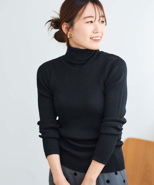 le.coeur blanc（ルクールブラン）の「リブタートルニット（ニット/セーター・レディース・オフホワイト/ホワイト系その他/ベージュ系その他3/グレイッシュベージュ/ブラック系その他/ブラック・38）」の14枚目の写真