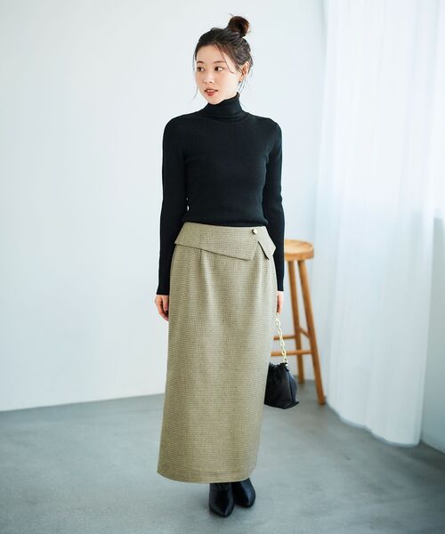 le.coeur blanc（ルクールブラン）の「リブタートルニット（ニット/セーター・レディース・オフホワイト/ホワイト系その他/ベージュ系その他3/グレイッシュベージュ/ブラック系その他/ブラック・38）」の16枚目の写真