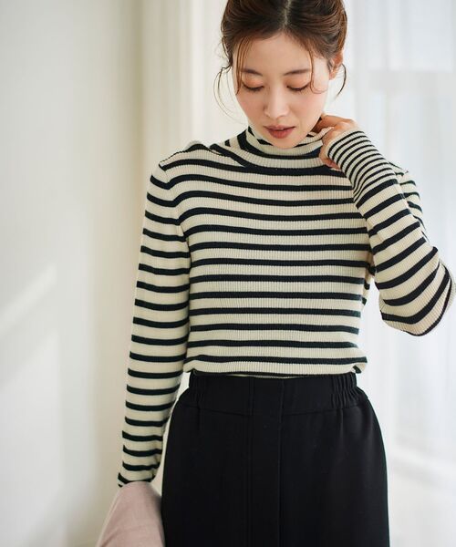 le.coeur blanc（ルクールブラン）の「リブタートルニット（ニット/セーター・レディース・オフホワイト/ホワイト系その他/ベージュ系その他3/グレイッシュベージュ/ブラック系その他/ブラック・38）」の20枚目の写真