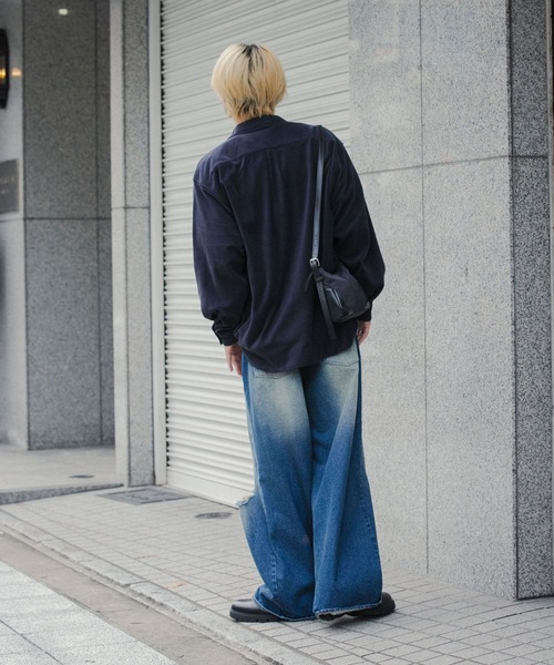 SENSE OF PLACE by URBAN RESEARCH（センスオブプレイスバイアーバンリサーチ）の「フリースフラップルーズシャツ（シャツ/ブラウス・メンズ・ライトグレー/ネイビー/ミント・MEDIUM/LARGE）」の13枚目の写真