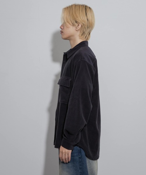 SENSE OF PLACE by URBAN RESEARCH（センスオブプレイスバイアーバンリサーチ）の「フリースフラップルーズシャツ（シャツ/ブラウス・メンズ・ライトグレー/ネイビー/ミント・MEDIUM/LARGE）」の20枚目の写真