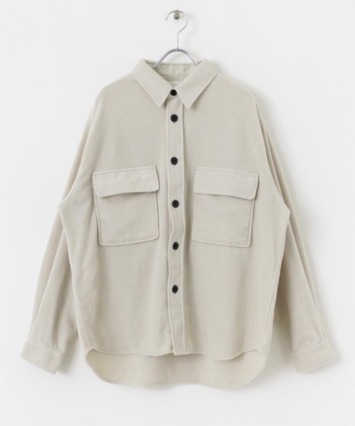 SENSE OF PLACE by URBAN RESEARCH（センスオブプレイスバイアーバンリサーチ）の「フリースフラップルーズシャツ（シャツ/ブラウス・メンズ・ライトグレー/ネイビー/ミント・MEDIUM/LARGE）」の22枚目の写真