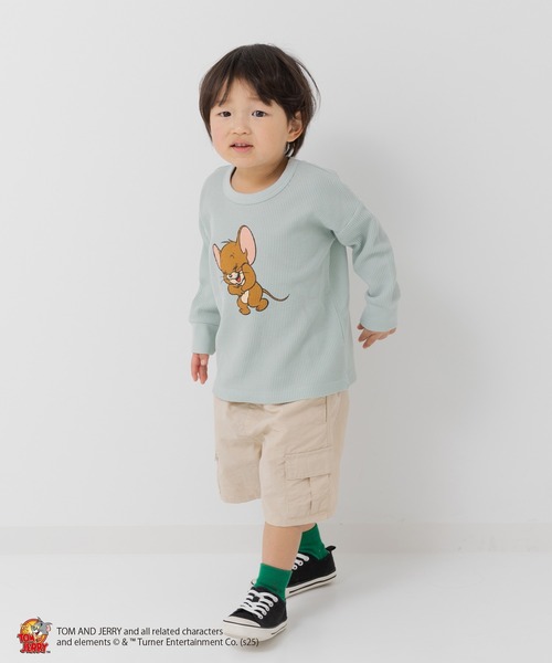 Tom＆Jerry（トムアンドジェリー）の「TOM&JERRY / トムアンドジェリー ワッフル長袖Tシャツ（Tシャツ/カットソー・キッズ・A/B/C/D・80ｃｍ/90cm/110cm/100cm/120cm/130cm/140cm）」の22枚目の写真