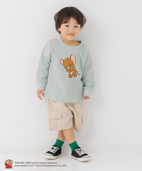 Tom＆Jerry（トムアンドジェリー）の「TOM&JERRY / トムアンドジェリー ワッフル長袖Tシャツ（Tシャツ/カットソー・キッズ・A/B/C/D・80ｃｍ/90cm/110cm/100cm/120cm/130cm/140cm）」の21枚目の写真