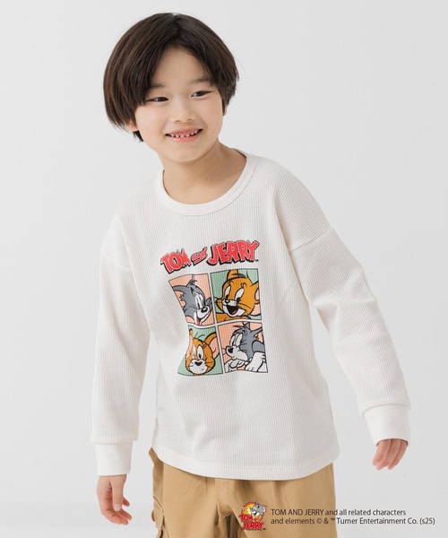 Tom＆Jerry（トムアンドジェリー）の「TOM&JERRY / トムアンドジェリー ワッフル長袖Tシャツ（Tシャツ/カットソー・キッズ・A/B/C/D・80ｃｍ/90cm/110cm/100cm/120cm/130cm/140cm）」の19枚目の写真