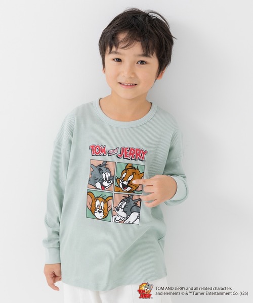 Tom＆Jerry（トムアンドジェリー）の「TOM&JERRY / トムアンドジェリー ワッフル長袖Tシャツ（Tシャツ/カットソー・キッズ・A/B/C/D・80ｃｍ/90cm/110cm/100cm/120cm/130cm/140cm）」の16枚目の写真
