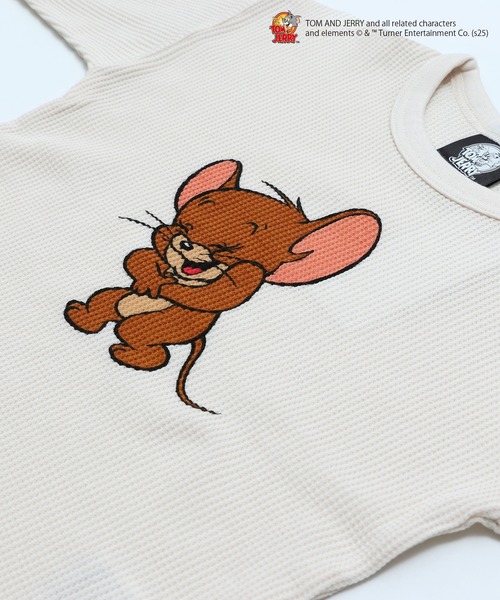 Tom＆Jerry（トムアンドジェリー）の「TOM&JERRY / トムアンドジェリー ワッフル長袖Tシャツ（Tシャツ/カットソー・キッズ・A/B/C/D・80ｃｍ/90cm/110cm/100cm/120cm/130cm/140cm）」の8枚目の写真