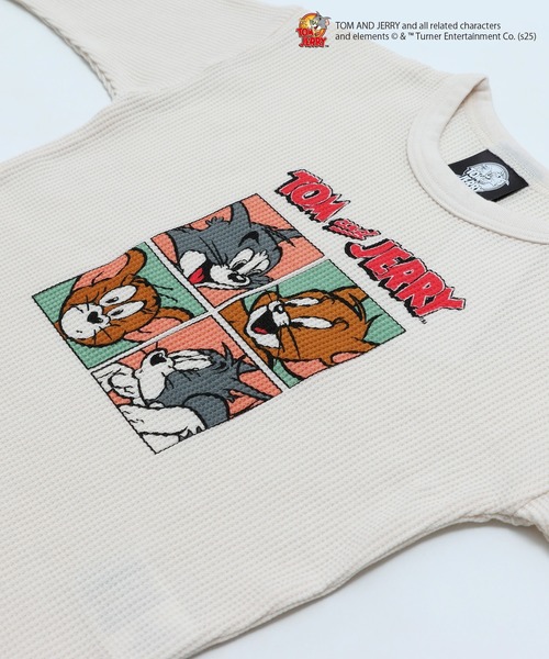 Tom＆Jerry（トムアンドジェリー）の「TOM&JERRY / トムアンドジェリー ワッフル長袖Tシャツ（Tシャツ/カットソー・キッズ・A/B/C/D・80ｃｍ/90cm/110cm/100cm/120cm/130cm/140cm）」の6枚目の写真