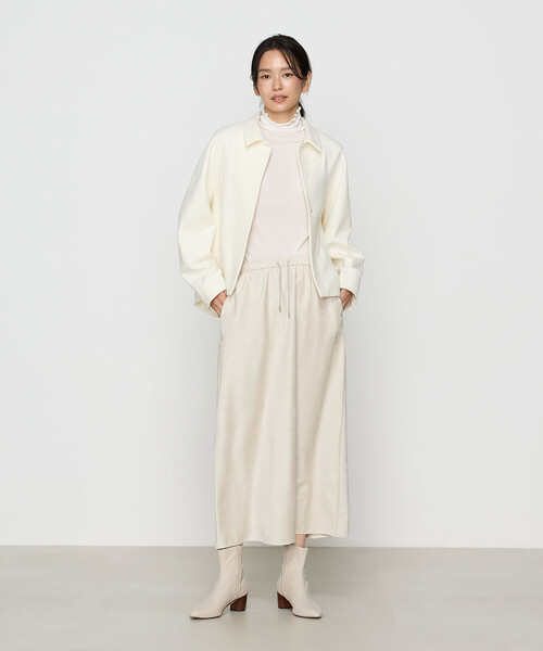 Gabardine K.T（ギャバジンケーティー）の「スエード調ジャージ スエードセミタイトスカート（スカート・レディース・ブラック/チャコール・9号）」の15枚目の写真