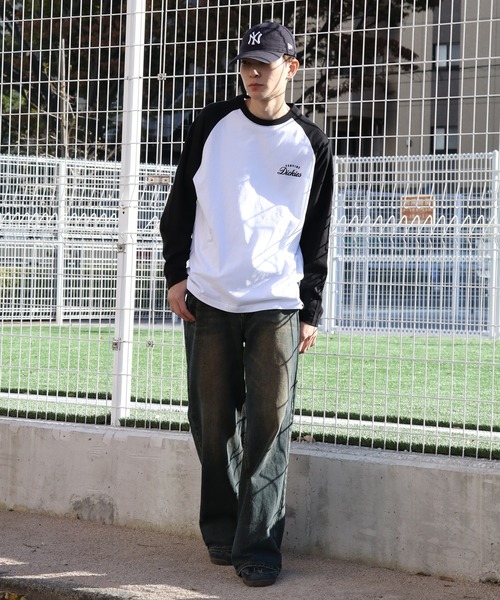 Dickies(ディッキーズ)の「【GENUINE DICKIES/ジェニュインディッキーズ】ラグラン ロングスリーブ バックデザインTシャツ(Tシャツ/カットソー・メンズ・ネイビー/ブラック・M/L/XL)」の7枚目の写真