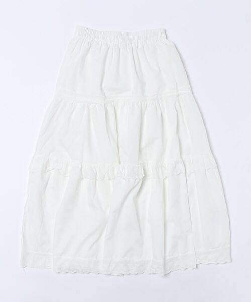 urge：（アージコロン ）の「【URGE：】レース ティアード　フレア スカート（スカート・レディース・ホワイト・SMALL/MEDIUM/LARGE/X-LARGE）」の4枚目の写真