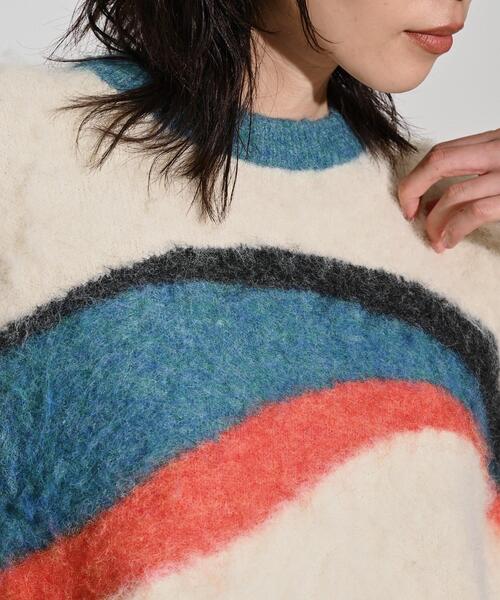 GALLEST（ギャレスト）の「◆カラーブロッキングニット（ニット/セーター・レディース・オフホワイト/グレー・38）」の7枚目の写真
