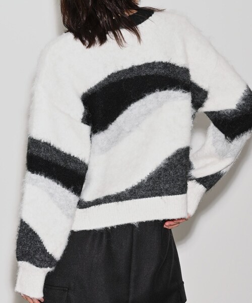 GALLEST（ギャレスト）の「◆カラーブロッキングニット（ニット/セーター・レディース・オフホワイト/グレー・38）」の15枚目の写真