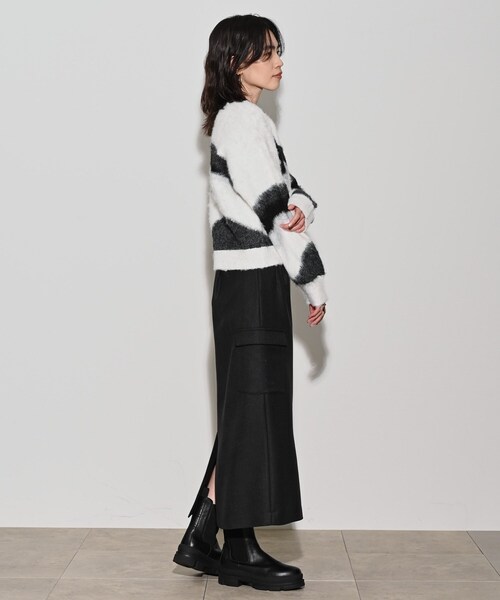 GALLEST（ギャレスト）の「◆カラーブロッキングニット（ニット/セーター・レディース・オフホワイト/グレー・38）」の12枚目の写真