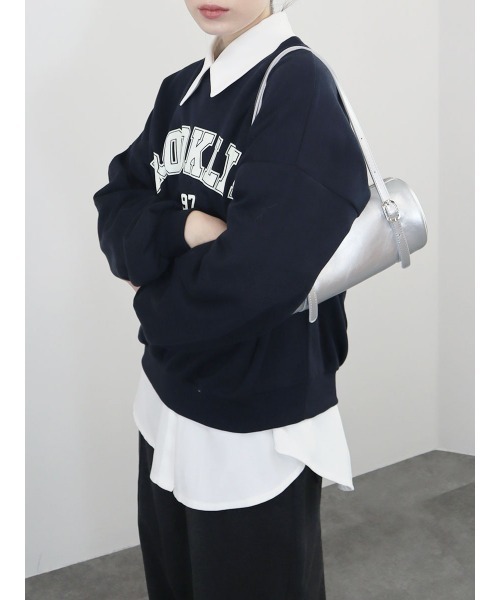 トレーナー スウェット 「ZOZO限定」ラウンドロゴスウェット／round logo over sweat 長袖 クルーネック 裏起毛 シンプル カジ ZOZO限定】ラウンドロゴスウェット／round logo over sweat 長袖