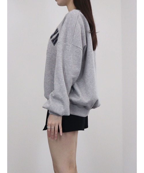 トレーナー スウェット 「ZOZO限定」ラウンドロゴスウェット／round logo over sweat 長袖 クルーネック 裏起毛 シンプル カジ ZOZO限定】ラウンドロゴスウェット／round logo over sweat 長袖