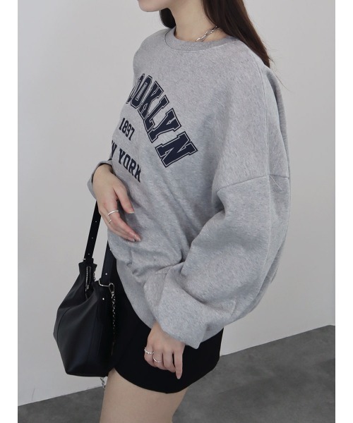 トレーナー スウェット 「ZOZO限定」ラウンドロゴスウェット／round logo over sweat 長袖 クルーネック 裏起毛 シンプル カジ ZOZO限定】ラウンドロゴスウェット／round logo over sweat 長袖