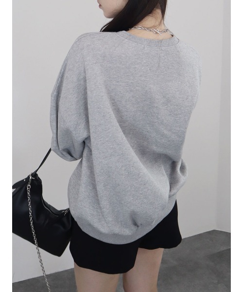 Reurie'(レウリィ)の「【ZOZO限定】ラウンドロゴスウェット/round logo over sweat 長袖 クルーネック 裏起毛 シンプル カジュアル カレッジロゴ風 韓国 オーバーサイズ メンズライク(スウェット・レディース・ネイビー/グレー・FREE)」の22枚目の写真