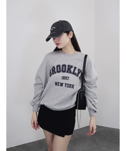 MARYLANDロゴ スウェット トップス チャコールグレー FREEサイズ ZOZO限定】ラウンドロゴスウェット／round logo over sweat 長袖