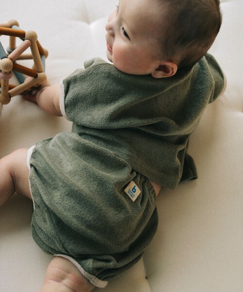 こども ビームス（コドモビームス）の「ベビー パイル ブルマ 2025（70～80cm）（その他パンツ・キッズ・オレンジ系その他4/グリーン系その他・70/80）」の2枚目の写真