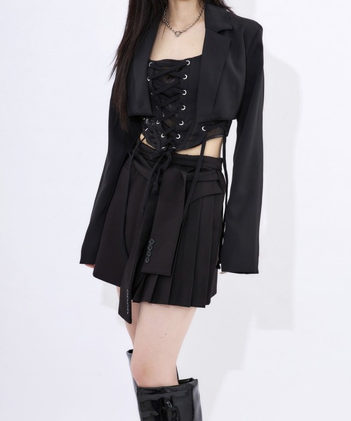 short jacket bustier 2P / ショートジャケットビスチェ2P