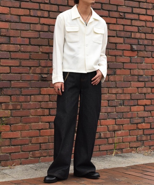 Noen（ノエン）の「シンチバックバギージーンズ【セットアップ対応】（デニムパンツ・メンズ・インディゴブルー/ホワイト/ブラック・SMALL/MEDIUM/LARGE）」の12枚目の写真