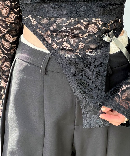 総レース フレアスリーブボディスーツ chw25s032-ファッション通販