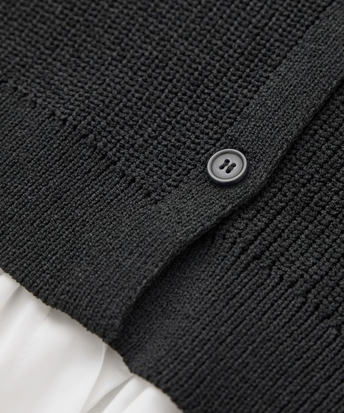 ROPE' PICNIC(ロペピクニック)の「布帛使いショート丈カーディガン(カーディガン/ボレロ・レディース・ピンク系その他2/ライトグレー/ブラック/オフホワイト・38)」の11枚目の写真