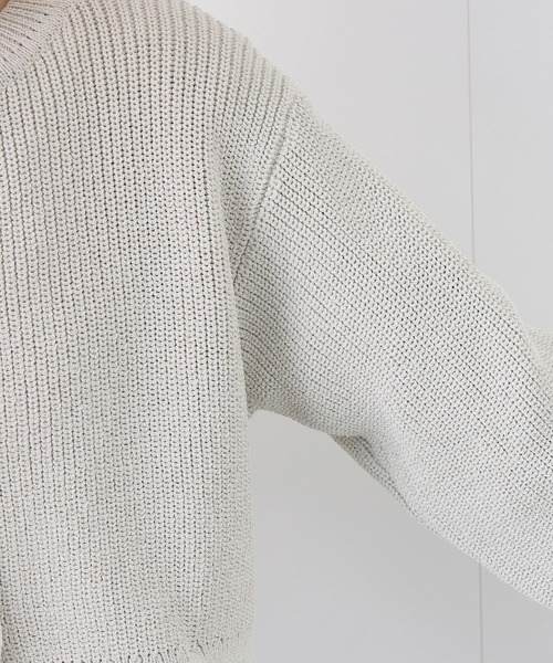 ROPE' PICNIC(ロペピクニック)の「布帛使いショート丈カーディガン(カーディガン/ボレロ・レディース・ピンク系その他2/ライトグレー/ブラック/オフホワイト・38)」の19枚目の写真