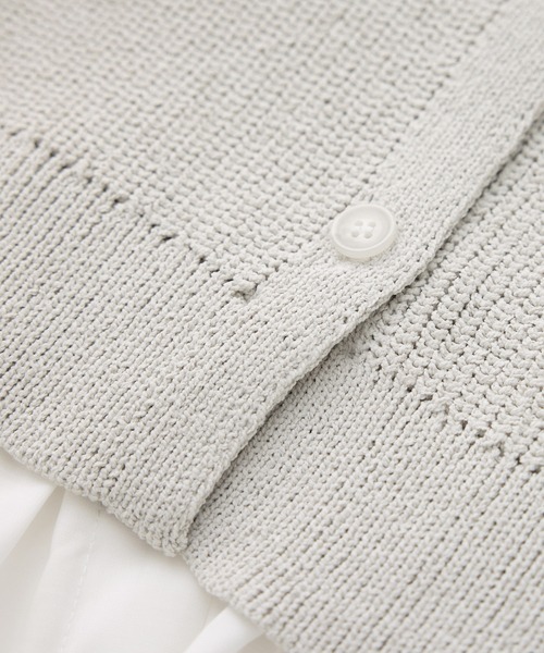 ROPE' PICNIC(ロペピクニック)の「布帛使いショート丈カーディガン(カーディガン/ボレロ・レディース・ピンク系その他2/ライトグレー/ブラック/オフホワイト・38)」の12枚目の写真