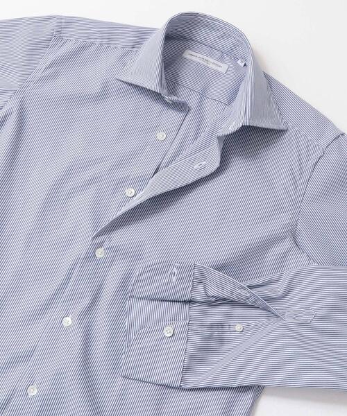 URBAN RESEARCH DOORS（アーバンリサーチドアーズ）の「『イージーケア』LIFE STYLE TAILOR　セミワイド細ストライプシャツ（シャツ/ブラウス・メンズ・ブルー系その他・37/39/41/43）」の4枚目の写真