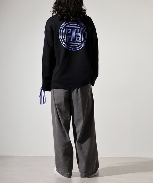 セール】China button full zip sweatshirt / チャイナ釦