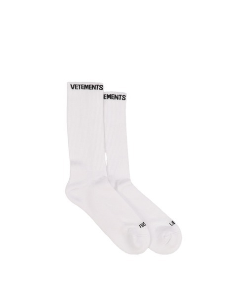 VETEMENTS（ヴェトモン）の「VETEMENTS LOGO SOCK（ソックス/靴下・メンズ・ブラック/ホワイト・SMALL/MEDIUM）」の8枚目の写真