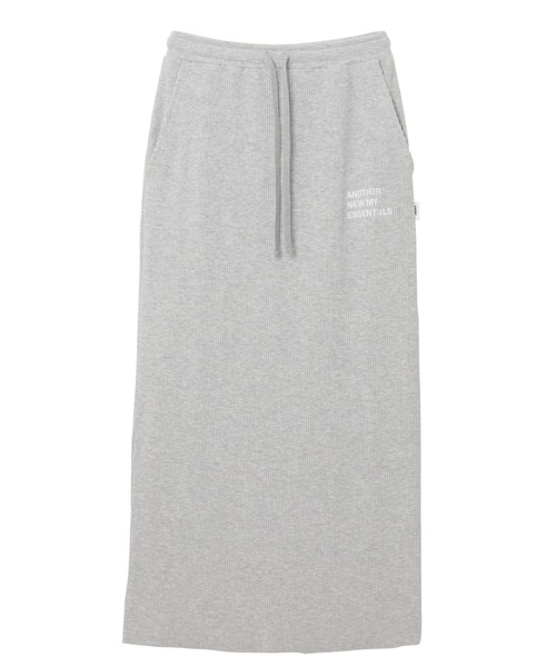 ANME(アンメ)の「セルフカットリブANMEエンブロイダリーロゴタイトスカート(スカート・レディース・ダークネイビー/ベージュ系その他/ブラック/杢グレー・M/L)」の11枚目の写真