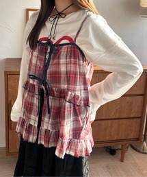 kutir(クティール)のチェックリボンフリルビスチェ(その他トップス)
