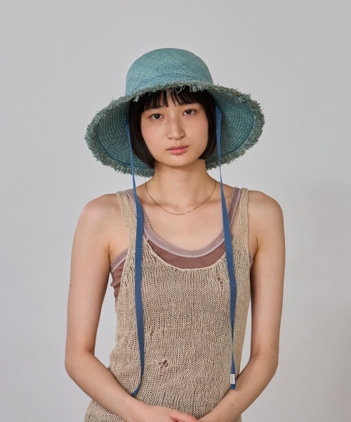 OVERRIDE（オーバーライド）の「OVERRIDE  LOG COL RAFFIA HAT / オーバーライド（ハット・レディース・ブルー/ピンク/マスタード・M/57.5cm）」の20枚目の写真