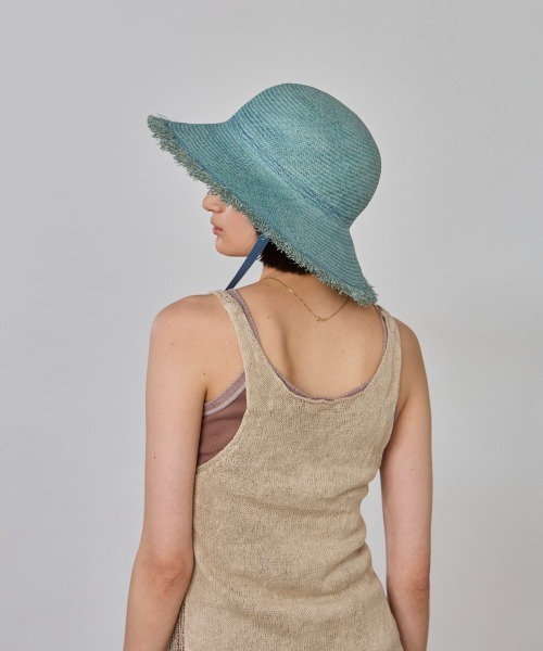 OVERRIDE（オーバーライド）の「OVERRIDE  LOG COL RAFFIA HAT / オーバーライド（ハット・レディース・ブルー/ピンク/マスタード・M/57.5cm）」の21枚目の写真