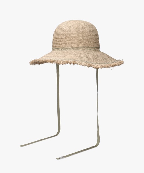 OVERRIDE（オーバーライド）の「OVERRIDE  LOG COL RAFFIA HAT / オーバーライド（ハット・レディース・ブルー/ピンク/マスタード・M/57.5cm）」の13枚目の写真