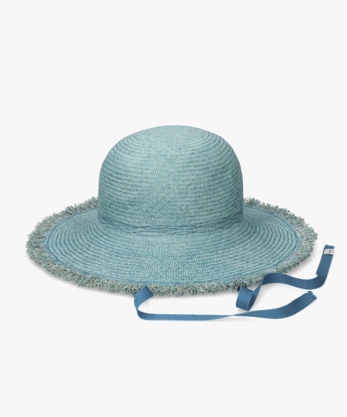 OVERRIDE（オーバーライド）の「OVERRIDE  LOG COL RAFFIA HAT / オーバーライド（ハット・レディース・ブルー/ピンク/マスタード・M/57.5cm）」の5枚目の写真