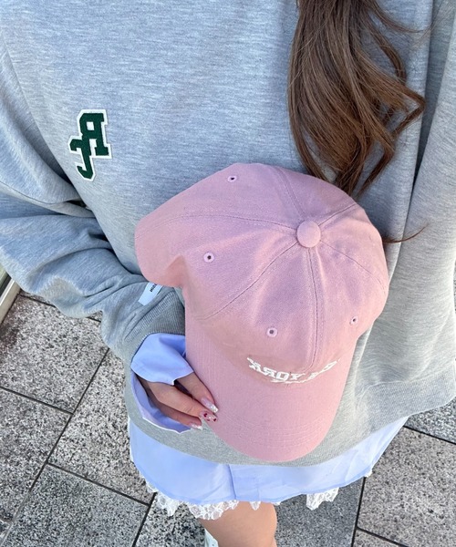 RAY CASSIN（レイカズン）の「NEWYORK CAP　/　ロゴキャップ（キャップ・レディース・ホワイト/グリーン/ピンク・FREE）」の9枚目の写真