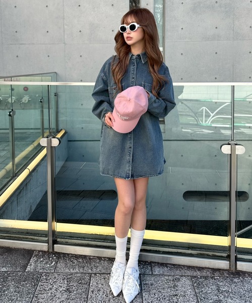 RAY CASSIN（レイカズン）の「NEWYORK CAP　/　ロゴキャップ（キャップ・レディース・ホワイト/グリーン/ピンク・FREE）」の12枚目の写真