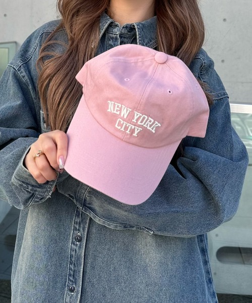 RAY CASSIN（レイカズン）の「NEWYORK CAP　/　ロゴキャップ（キャップ・レディース・ホワイト/グリーン/ピンク・FREE）」の20枚目の写真