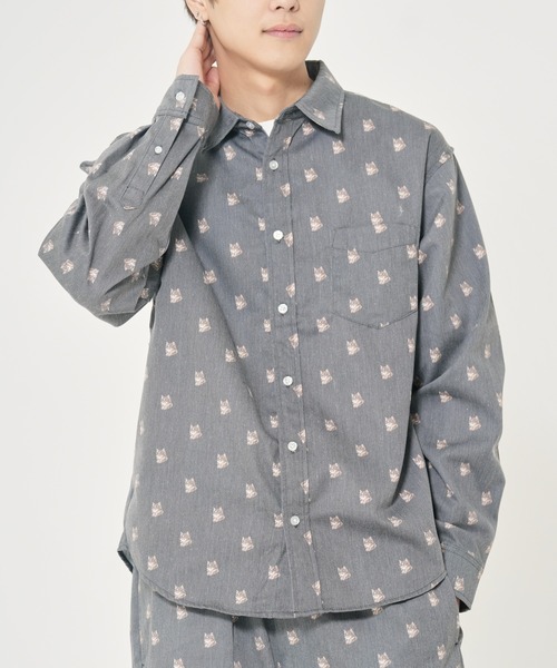 CORISCO(コリスコ)の「ツイル アニマル柄シャツ(M1)(シャツ/ブラウス・メンズ・その他1/その他2/その他3・MEDIUM/LARGE/X-LARGE)」の2枚目の写真