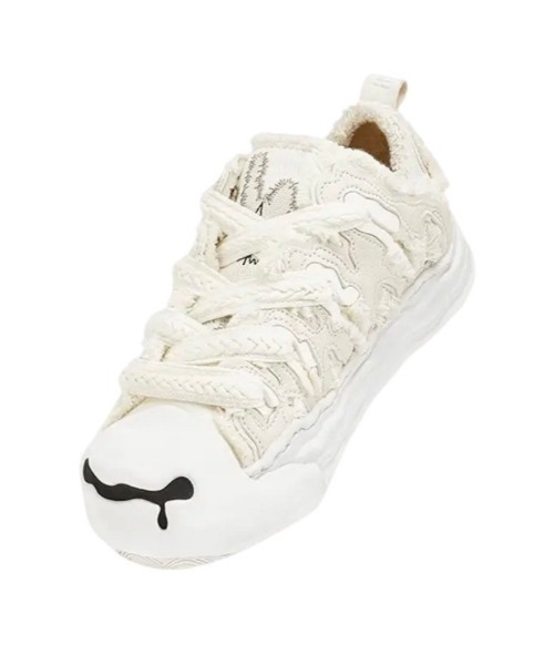 H52（エイチフィフティツー）の「【H52】Canvas Cream Shoes（スニーカー・メンズ・ブラック/ホワイト・24cm/24.5cm）」の3枚目の写真