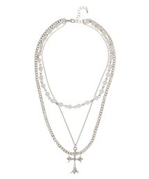 CROSS MOTIF 3連ネックレス