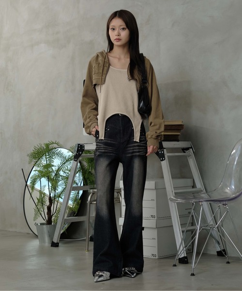 sedacle girl(セダクルガール)の「フロントスタッズデニム(デニムパンツ・レディース・インディゴブルー/ライトブルー/ブラック・MEDIUM/SMALL)」の21枚目の写真