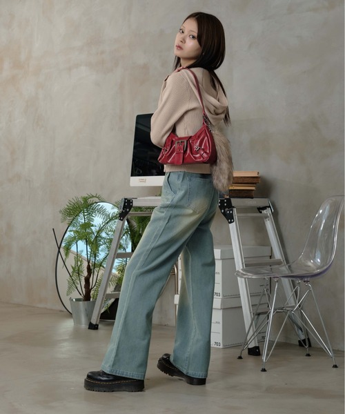 sedacle girl(セダクルガール)の「フロントスタッズデニム(デニムパンツ・レディース・インディゴブルー/ライトブルー/ブラック・MEDIUM/SMALL)」の7枚目の写真