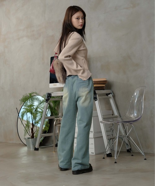 セール】フロントスタッズデニム（デニムパンツ）｜sedacle girl
